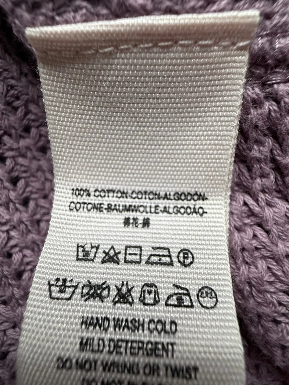 Free People Lavender Cold-Shoulder V-Neck Waffle Knit Sweater